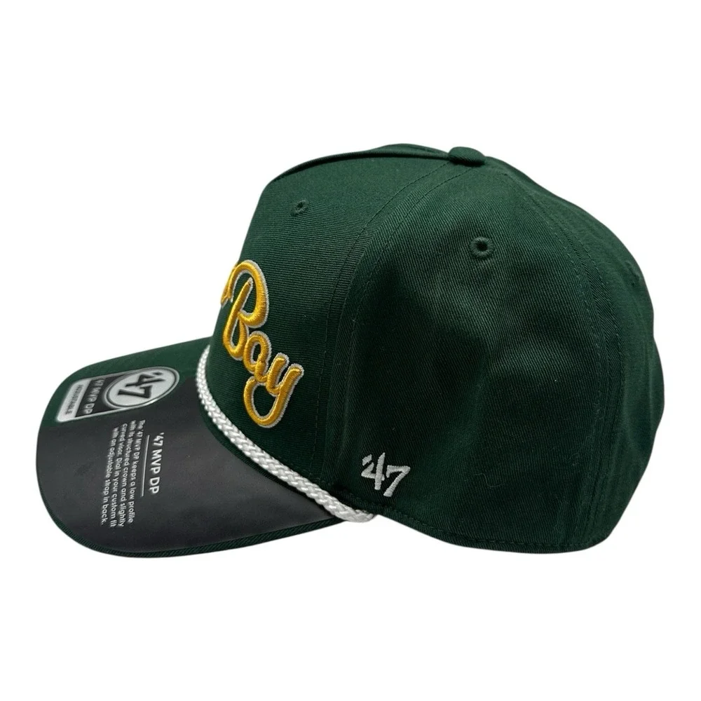 Green Bay Packers '47 Brand MVP DP NFL Overhand Script Snapback Hat Cap‎ New